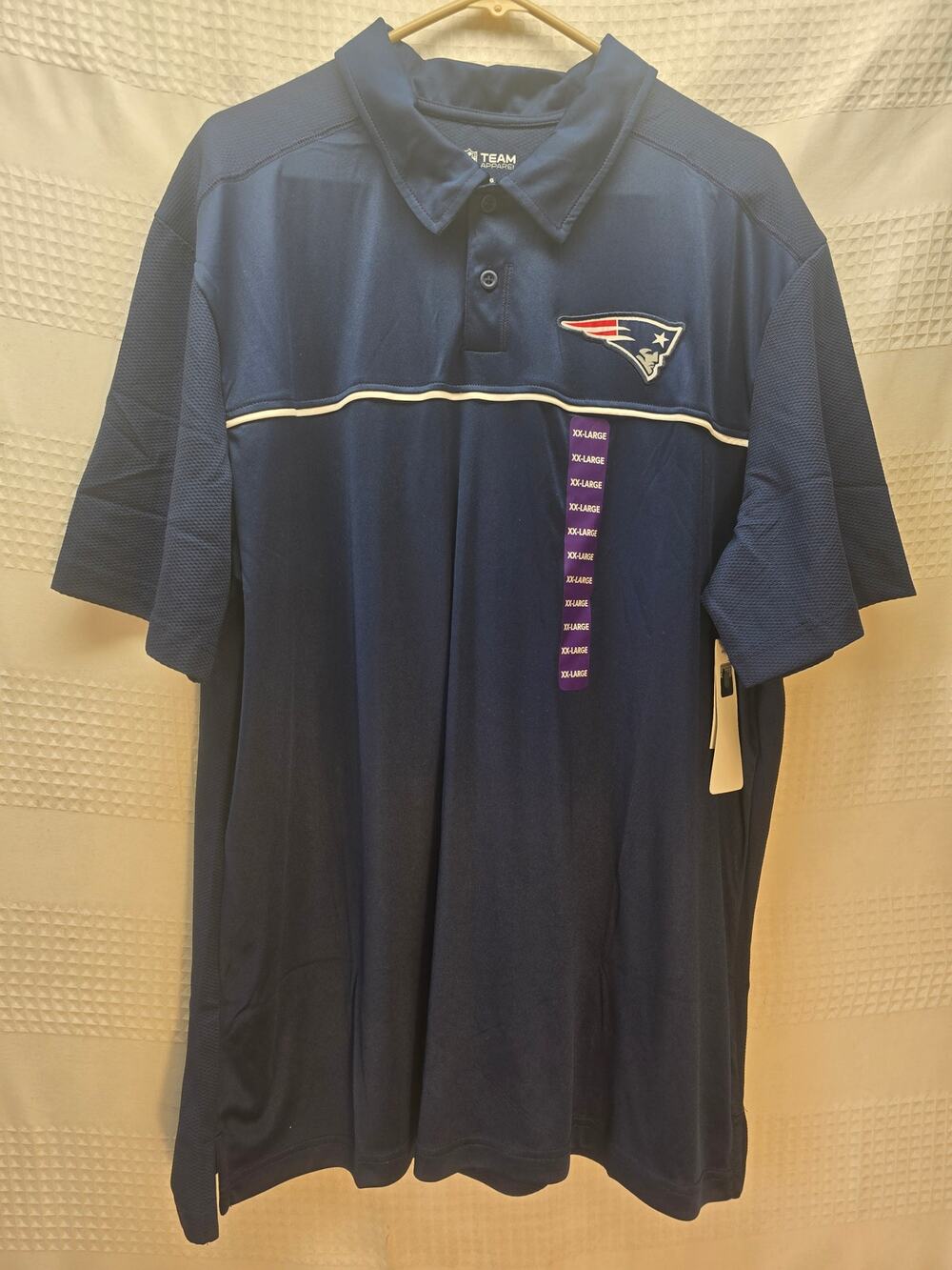 Official New England Patriots Polo Shirt Short Sleeve Sz XXL Golf Football s16